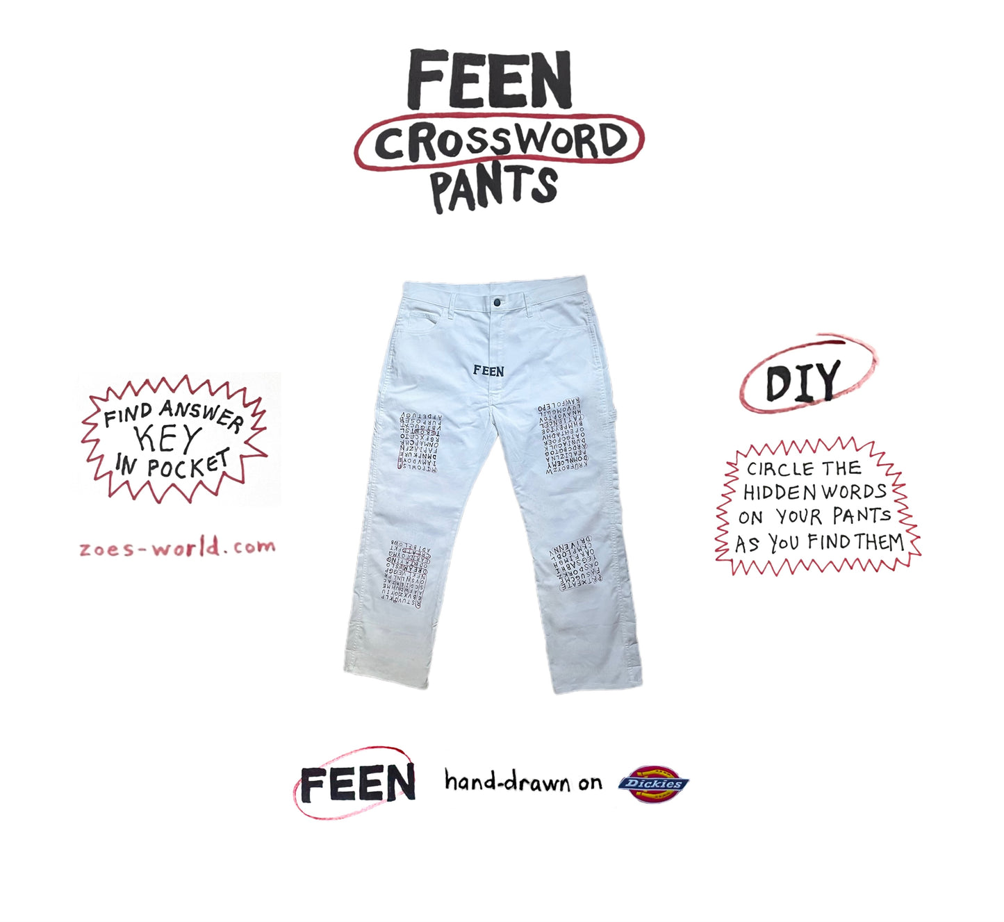 FEEN CROSSWORD PANTS